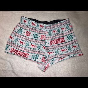 VS Pink Christmas Sleeping Shorts
